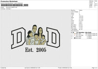 Dad Photo 230625 Embroidery File 6 size