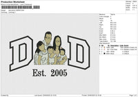 Dad Photo 230625 Embroidery File 6 size