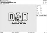 Dad photoline 100624 Embroidery File 6 size