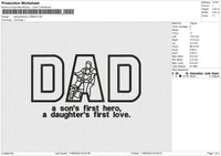 Dad photoline 100624 Embroidery File 6 size