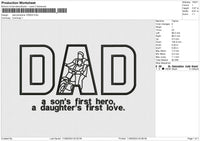 Dad photoline 100624 Embroidery File 6 size