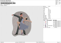Dancing 20625 Embroidery File 6 size