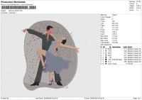 Dancing 20625 Embroidery File 6 size