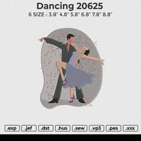 Dancing 20625 Embroidery File 6 size