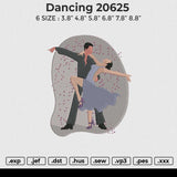 Dancing 20625 Embroidery File 6 size