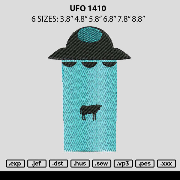 Ufo 1410 Embroidery File 6 sizes