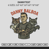 Dannytext Embroidery File 6 sizes
