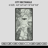 City Rectangle Embroidery File 6 sizes