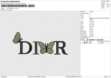 Dior Butterfly v3 Embroidery File 6 size