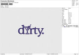 Dirty Embroidery File 6 size