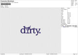 Dirty Embroidery File 6 size