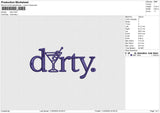 Dirty Embroidery File 6 size