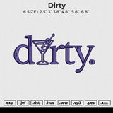 Dirty Embroidery File 6 size