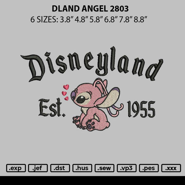 Dland Angel 2803 Embroidery File 6 sizes