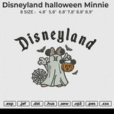 DIsneyland halloween Minnie Embroidery File 6 size