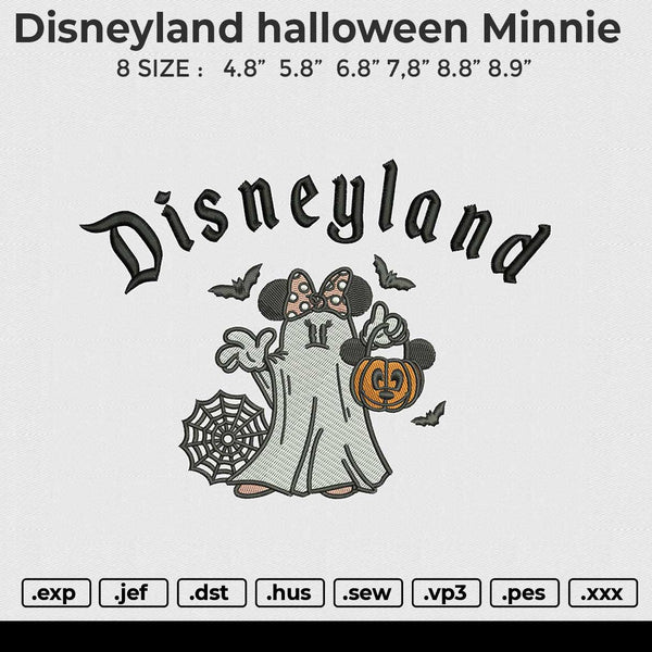 DIsneyland halloween Minnie Embroidery File 6 size