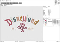 Disneyland mickey 1955 Embroidery File 6 size