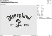 Disneyland mickey v3 Embroidery File 6 size