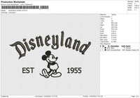 Disneyland mickey v3 Embroidery File 6 size