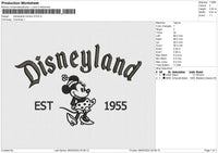 Disneyland minnie v3 Embroidery File 6 size