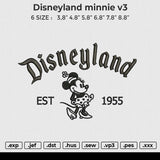 Disneyland minnie v3 Embroidery File 6 size