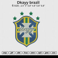 Dkayy Brazil Embroidery File 6 size