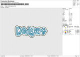 Dodger double applique Embroidery File 6 size