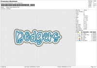 Dodger double applique Embroidery File 6 size