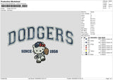 Dodgerkitty Embroidery File 6 sizes