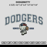 Dodgerkitty Embroidery File 6 sizes