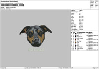 Dog Head 0412 Embroidery File 6 sizes