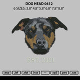 Dog Head 0412 Embroidery File 6 sizes
