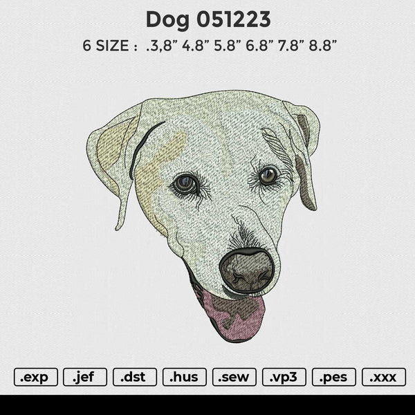 Dog 051223 Embroidery File 6 size