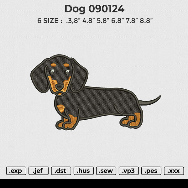 Dog 090124 Embroidery File 6 size