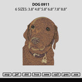 Dog 0911 Embroidery File 6 sizes