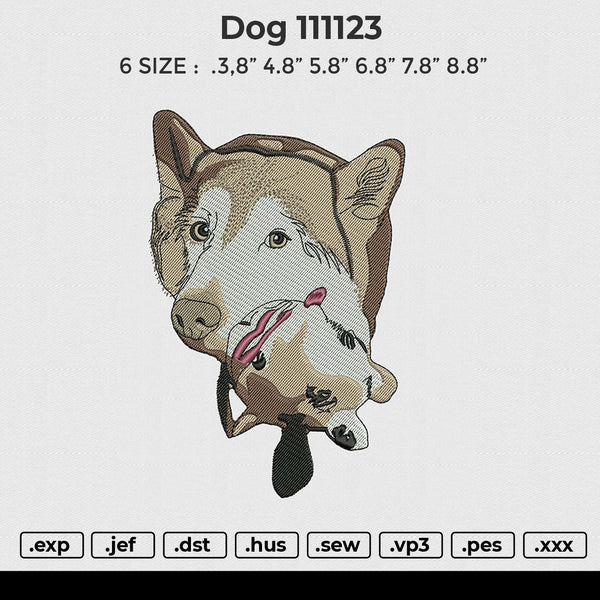 Dog 111123 Embroidery File 6 size