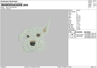 Dog 1312a Embroidery File 6 sizes