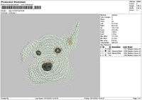 Dog 1312a Embroidery File 6 sizes