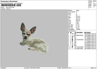 Dog 1401a Embroidery File 6 sizes