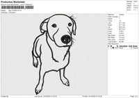 Dog 1410223 Embroidery File 6 size