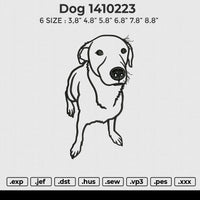 Dog 1410223 Embroidery File 6 size