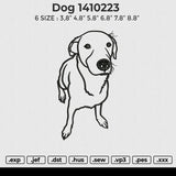 Dog 1410223 Embroidery File 6 size