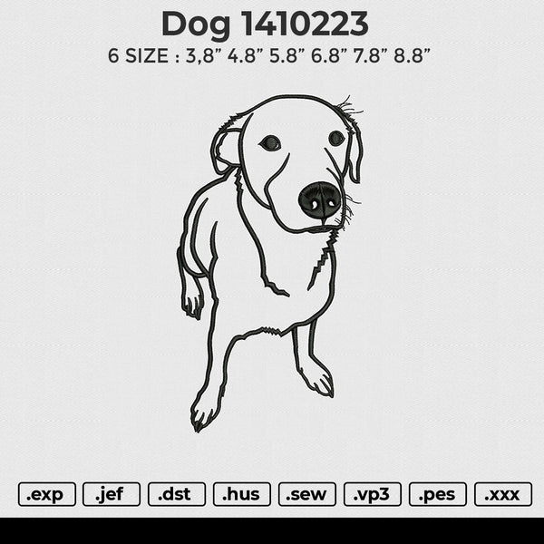 Dog 1410223 Embroidery File 6 size