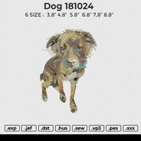 Dog 181024 Embroidery File 6 size