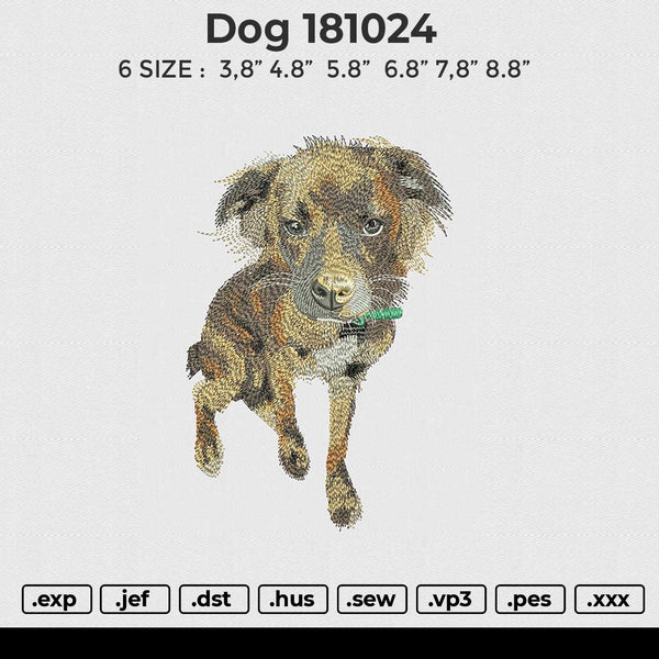 Dog 181024 Embroidery File 6 size