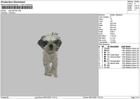 Dog 1901c Embroidery File 6 sizes