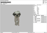 Dog 1901c Embroidery File 6 sizes