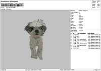 Dog 1901c Embroidery File 6 sizes
