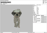 Dog 1901c Embroidery File 6 sizes