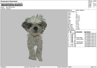 Dog 1901c Embroidery File 6 sizes